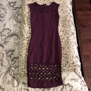Burgundy Midi Dress, worn once.